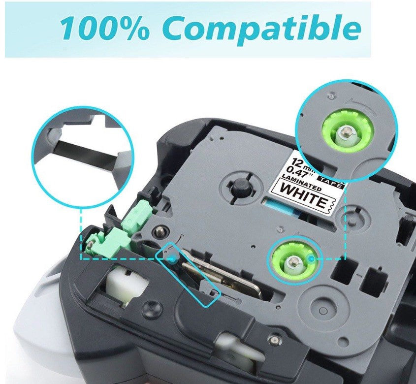Compatible Brother Label Tape brother printer tape tze131 TZE631 TZe-231 tze231 Laminated Tape 6mm 9mm 12mm