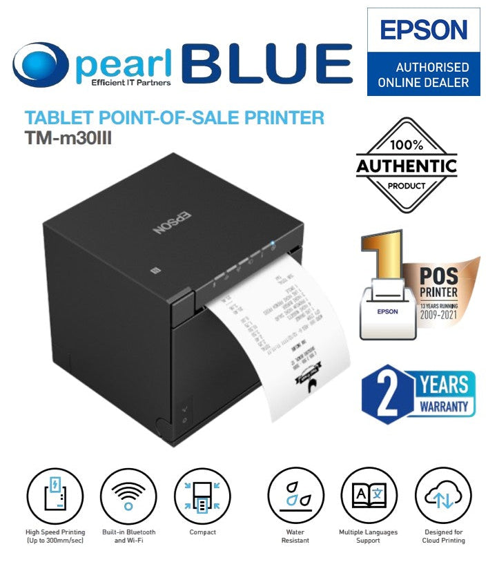 Epson TM-M30III m30 Receipt Printer C31CK50302 / C31CK50342 / USB + Et ...